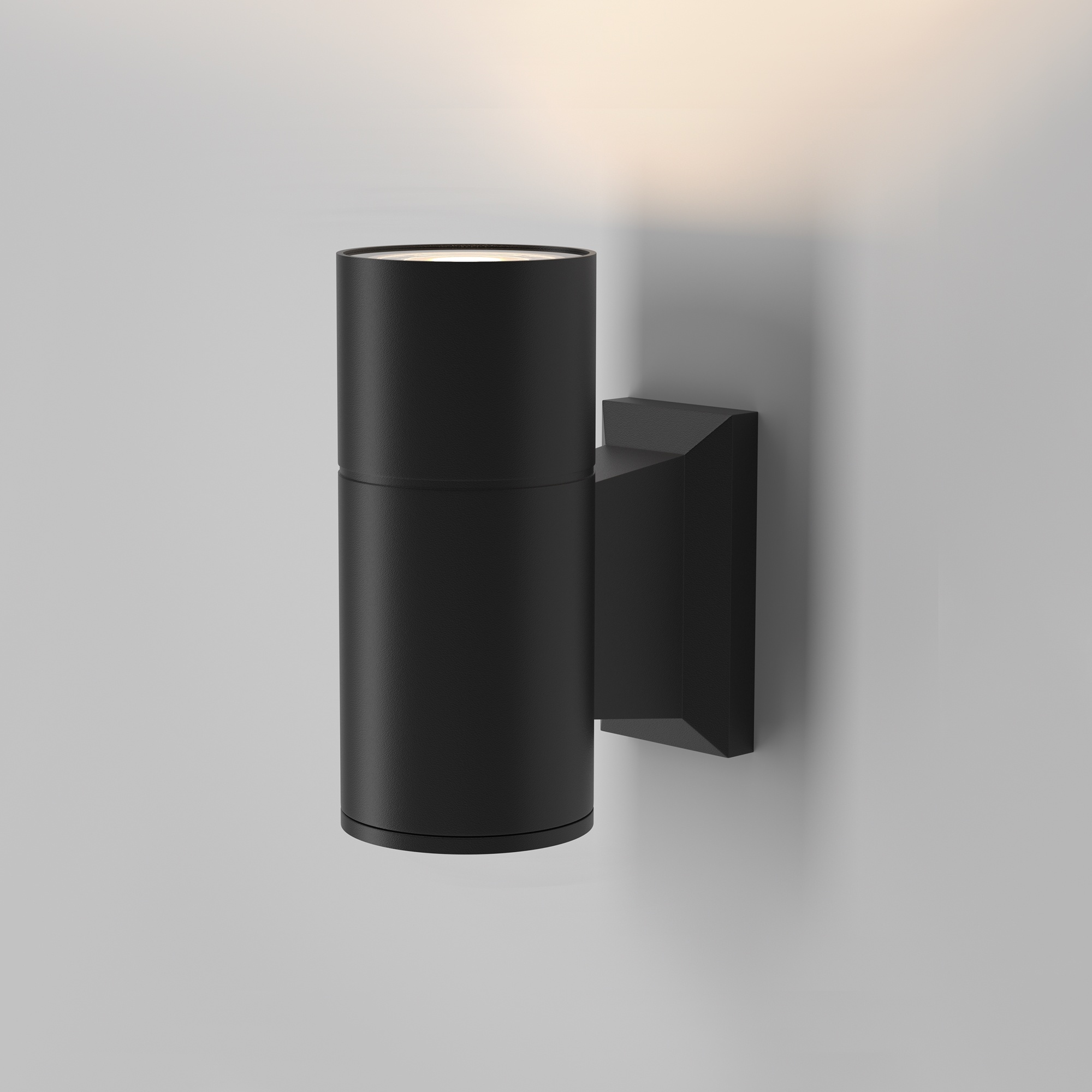 Maytoni Outdoor - Wandlamp Bowery - Zwart - Ø6,4