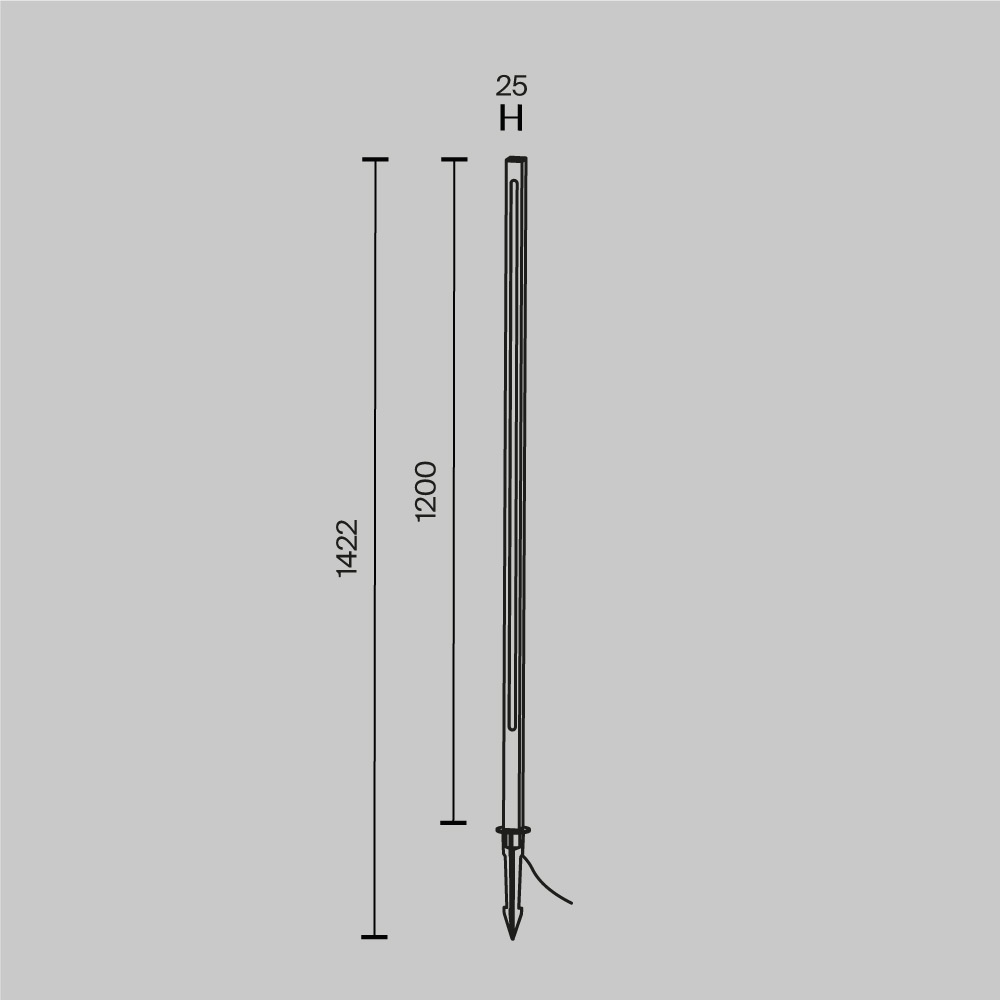Maytoni Outdoor - Landschapsverlichting Pole - Grafiet
