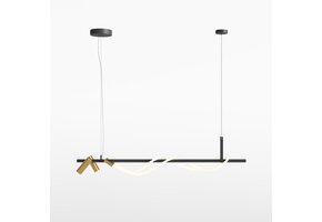 Maytoni - Hanglamp Tau - Zwart met goud