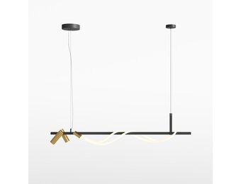 Maytoni - Hanglamp Tau - Zwart met goud