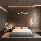 Maytoni - Hanglamp Tau - Zwart met goud