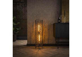 Hoyz Collection - Vloerlamp Weaver Cylinder Ø25 92cm L - Zwart Nikkel