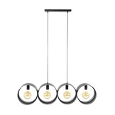 Hoyz Collection - Hanglamp 4L Ring Geperforeerd - Charcoal