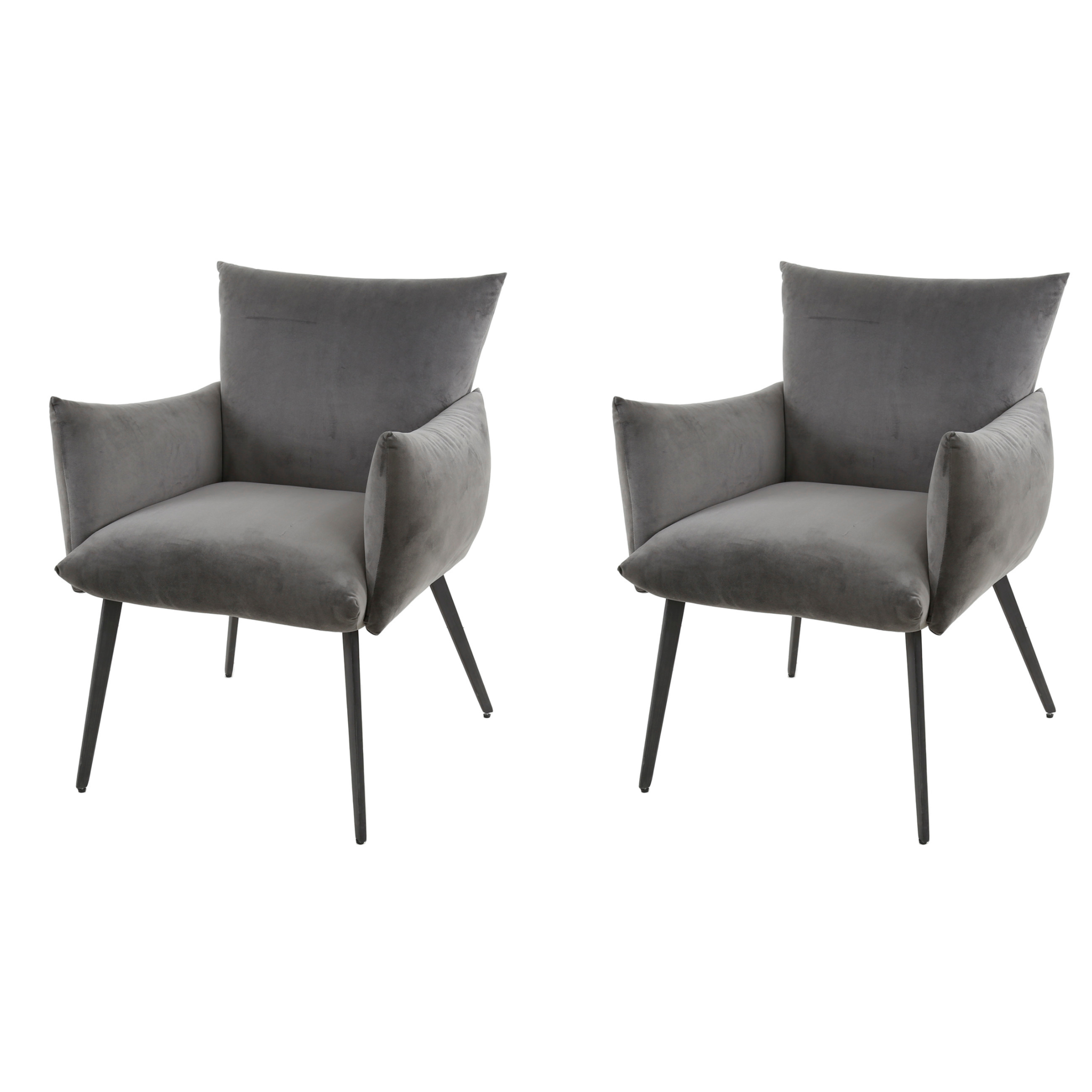 Hoyz Collection - Eetkamerfauteuil Lobby - Antraciet Velours