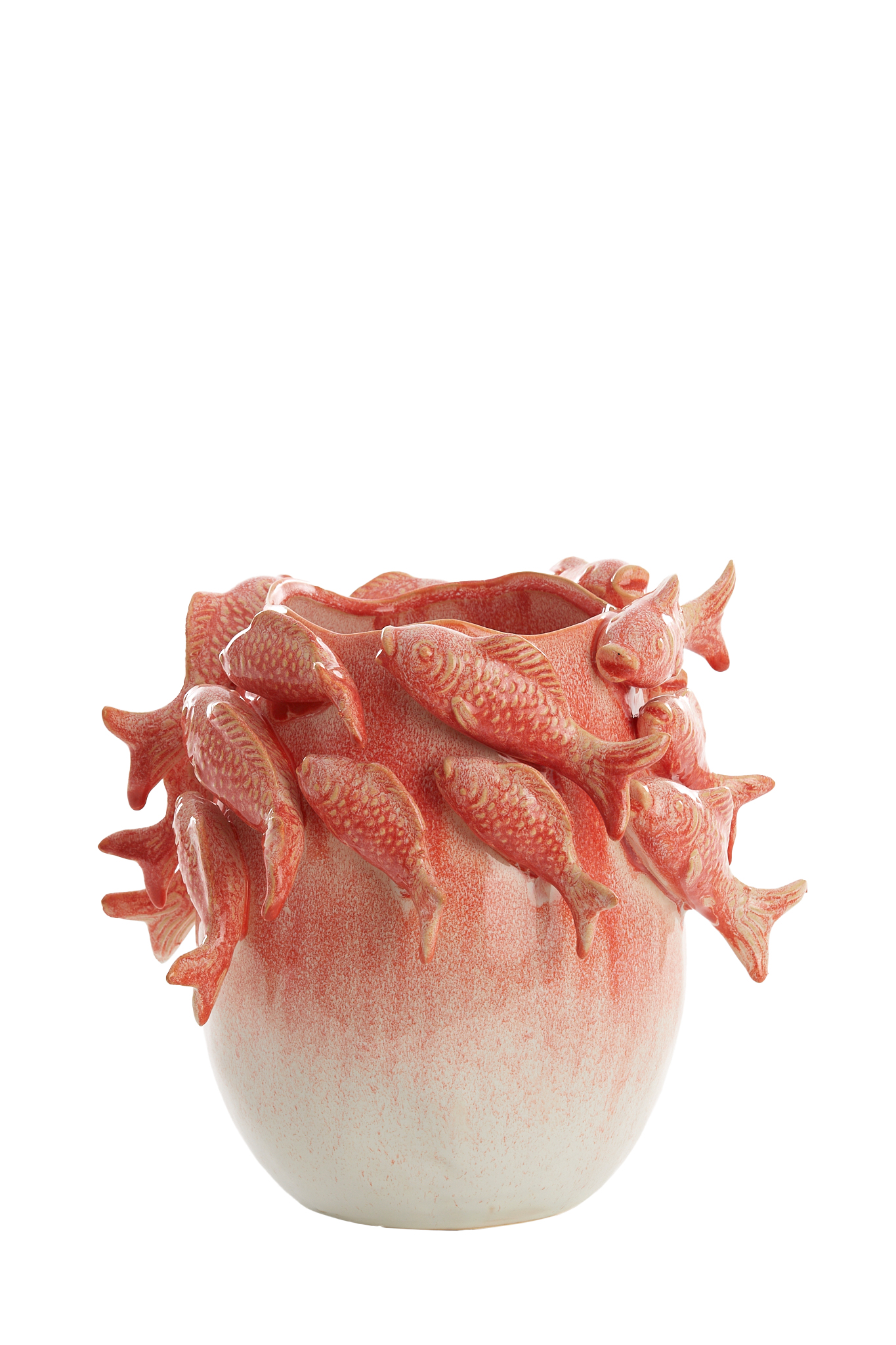 Light & Living - Vaas FISH - 29x28.5x27cm - Rood