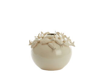 Light & Living - Vaas FISH - Ø41.5x32cm - Wit