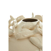 Light & Living - Vaas FISH - Ø41.5x32cm - Wit