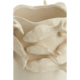 Light & Living - Vaas FISH - 29x28x36.5cm - Wit