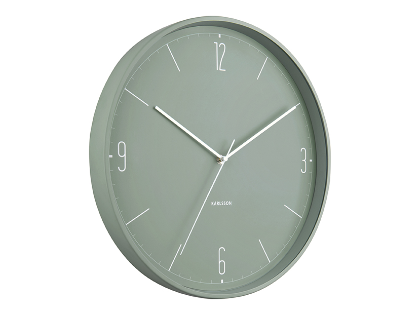 Karlsson - Wall Clock Numbers & Lines - Groen
