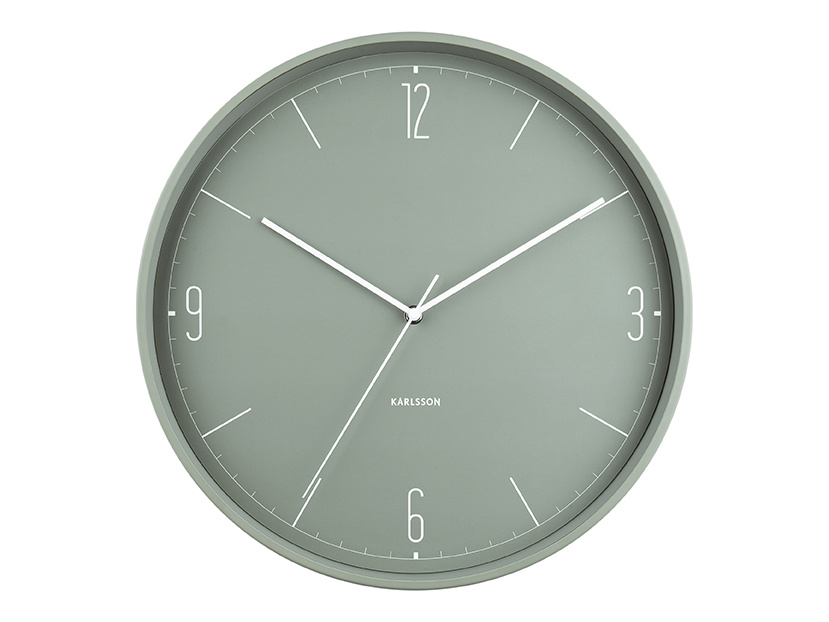 Karlsson - Wall Clock Numbers & Lines - Groen