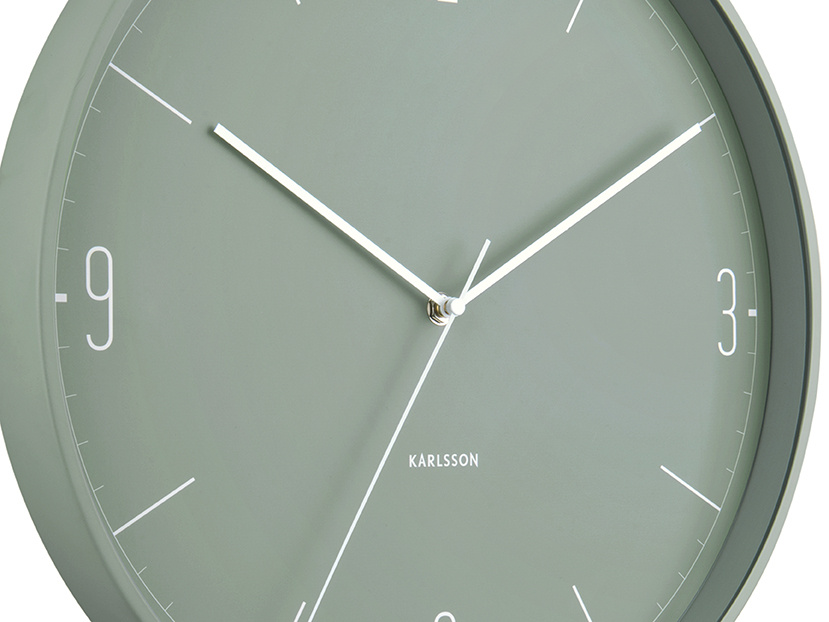 Karlsson - Wall Clock Numbers & Lines - Groen