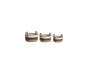 Light & Living - Mand KINSALE - Ø33x23cm - Bruin - Set van 3