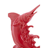 Light & Living - Ornament SWORDFISH - 33x16.5x43.5cm - Rood