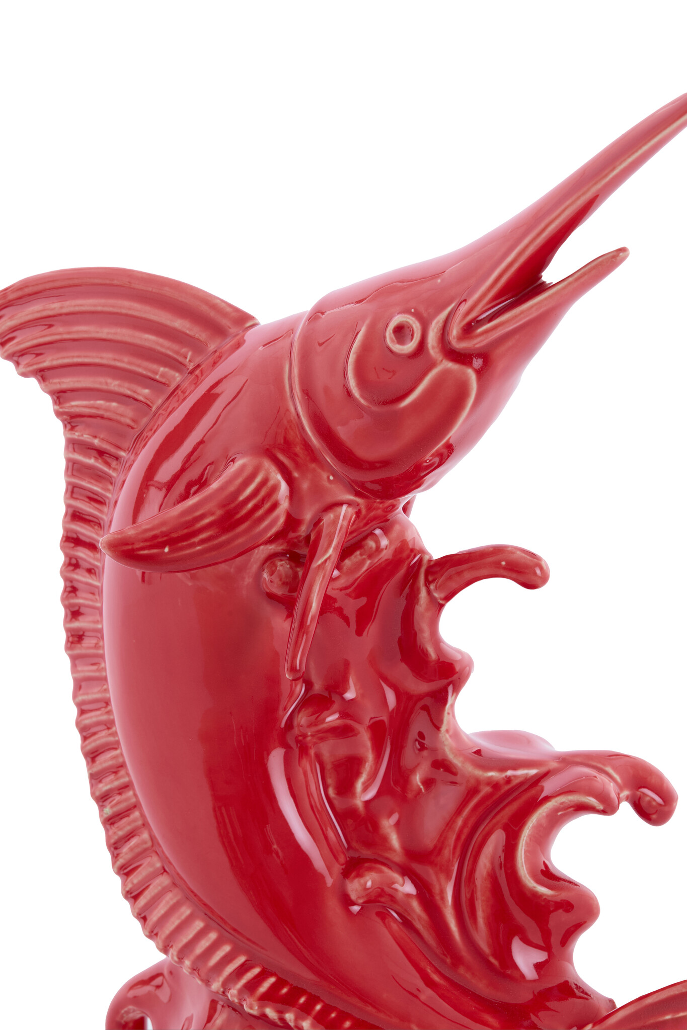 Light & Living - Ornament SWORDFISH - 33x16.5x43.5cm - Rood