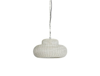 Light & Living - Hanglamp PIEDRA - Ø47x26cm - Wit