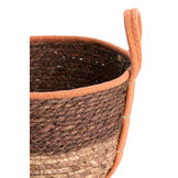 Light & Living - Mand KINSALE - Ø33x23cm - Bruin - Set van 3