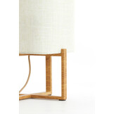 Light & Living - Tafellamp WYN - Ø21.5x50.5cm - Bruin