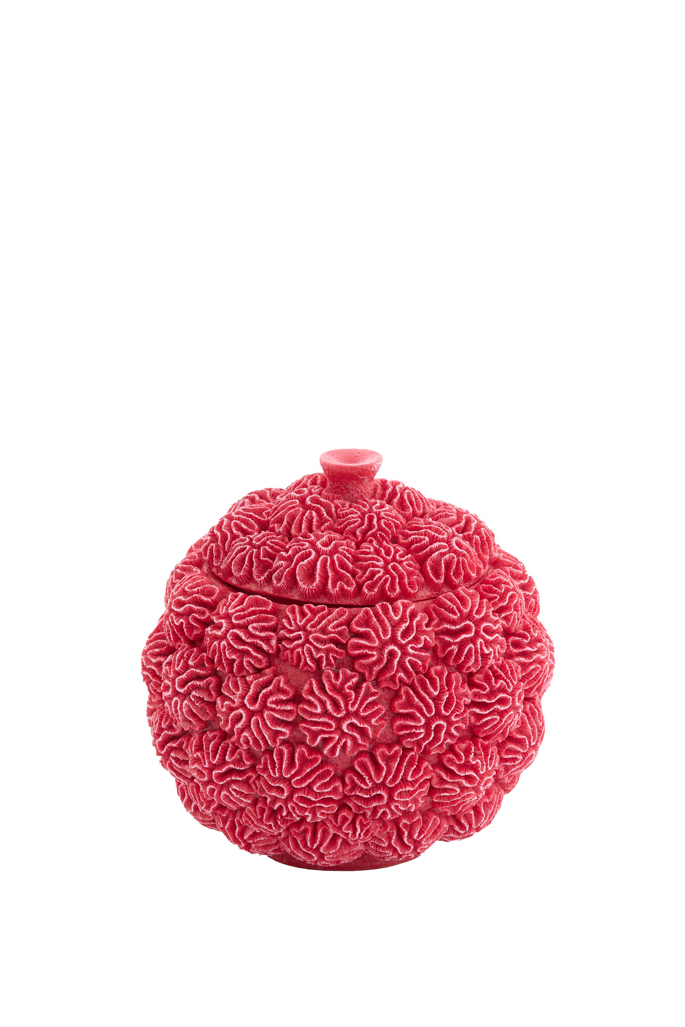 Light & Living - Deco box+deksel CORAL - Ø17x16cm - Rood