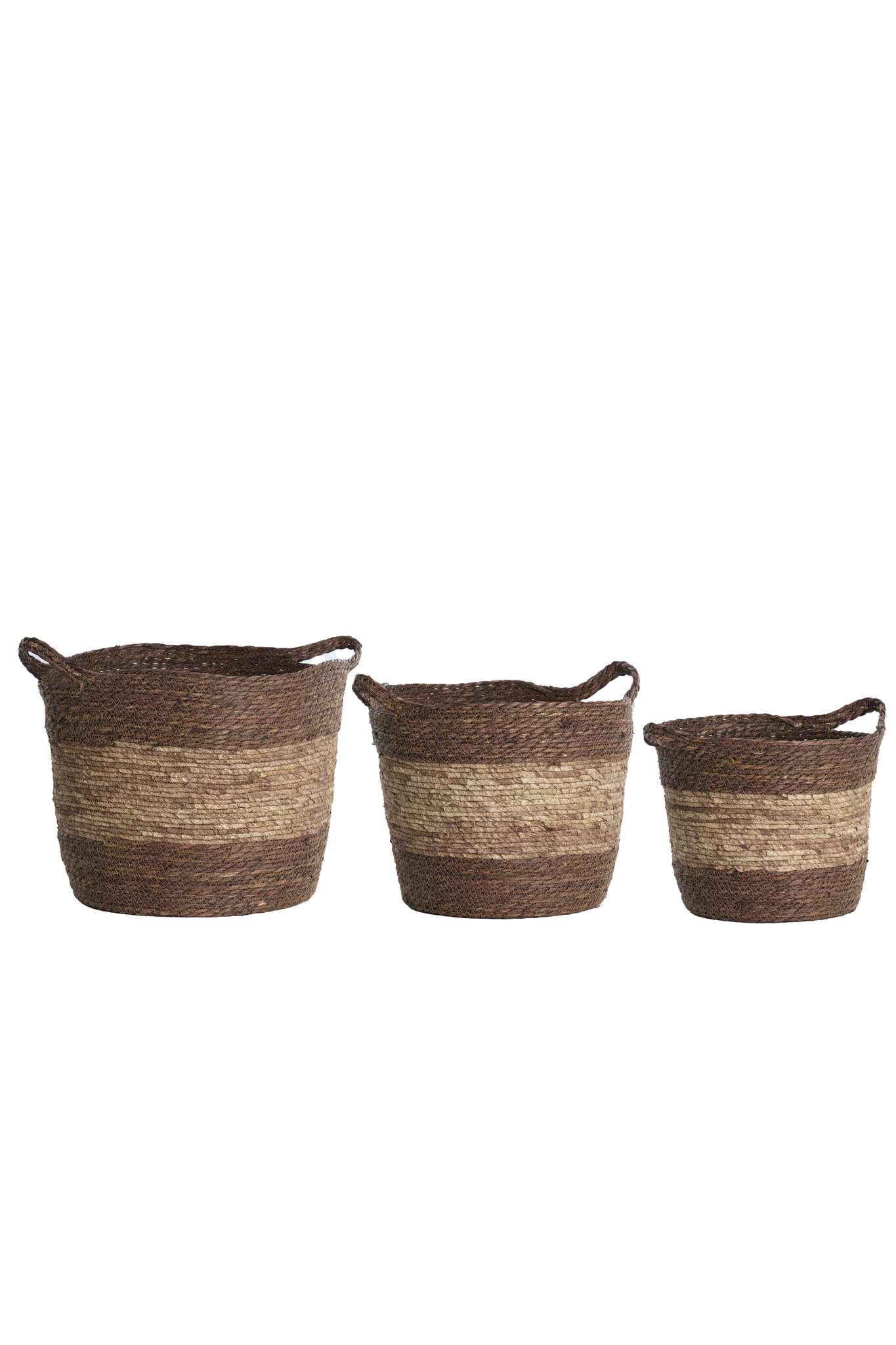 Light & Living - Mand KILKEE - Ø40x40cm - Bruin - Set van 3