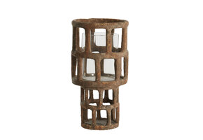 Light & Living - Windlicht ALIMOS - Ø18.5x34.5cm - Bruin