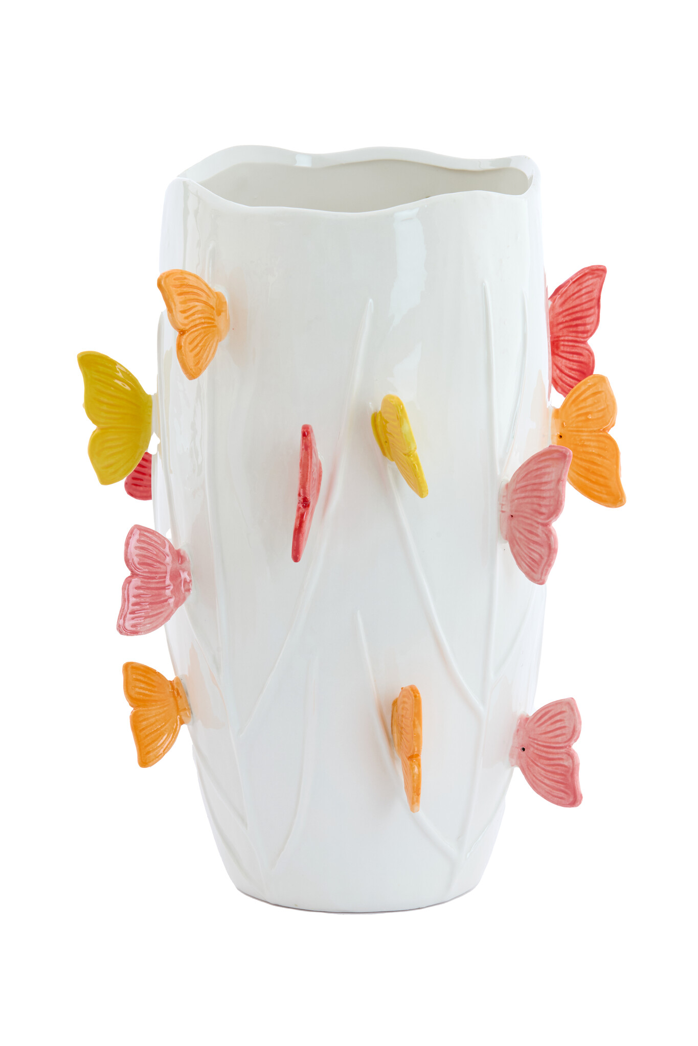 Light & Living - Vaas BORBOLETA - Ø26.5x35cm - Wit