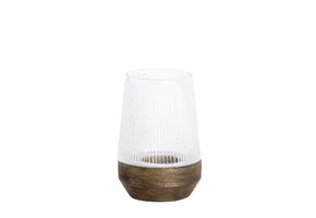 Light & Living - Windlicht MINAS - Ø18x26cm - Bruin