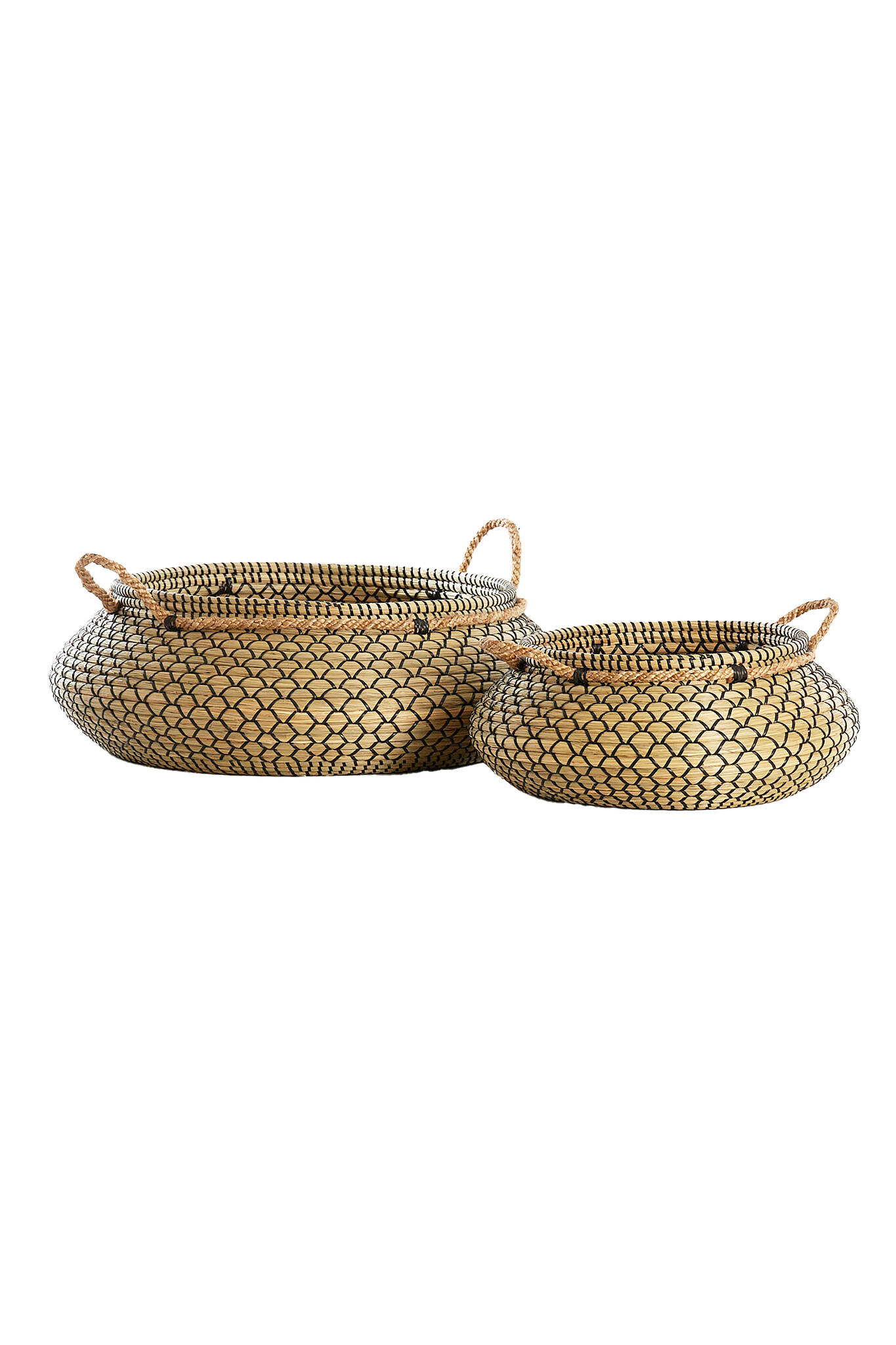 Light & Living - Mand TOMAZ - Ø59x27cm - Bruin - Set van 2