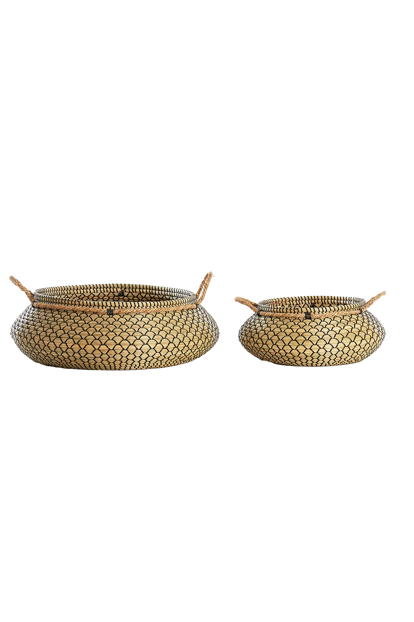 Light & Living - Mand TOMAZ - Ø59x27cm - Bruin - Set van 2