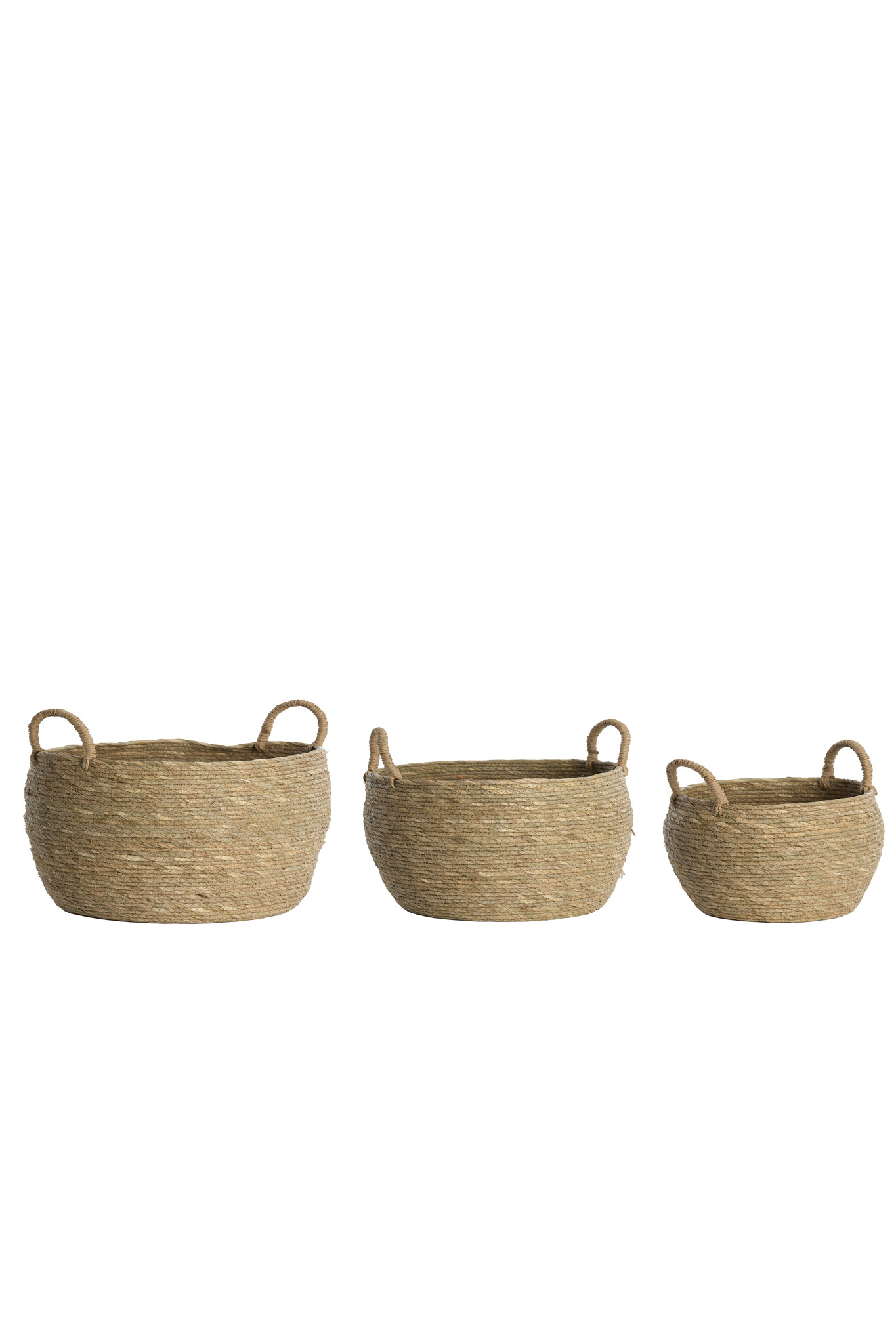 Light & Living - Mand KILBAHA - Ø33x30cm - Bruin - Set van 3