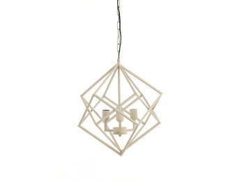 Light & Living - Hanglamp DRIZELLA - Ø46x56cm - Wit