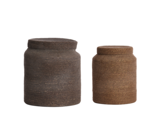 Light & Living - Mand BETANIA - Ø33x38cm - Bruin - Set van 2