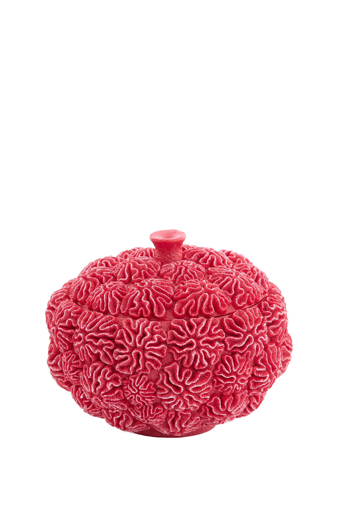Light & Living - Deco box+deksel CORAL - Ø20x15.5cm - Rood