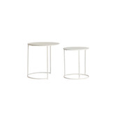Light & Living - Bijzettafel SADAR - Ø52x46cm - Wit - Set van 2