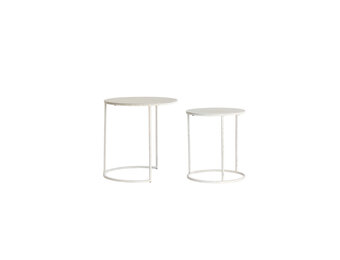 Light & Living - Bijzettafel SADAR - Ø52x46cm - Wit - Set van 2
