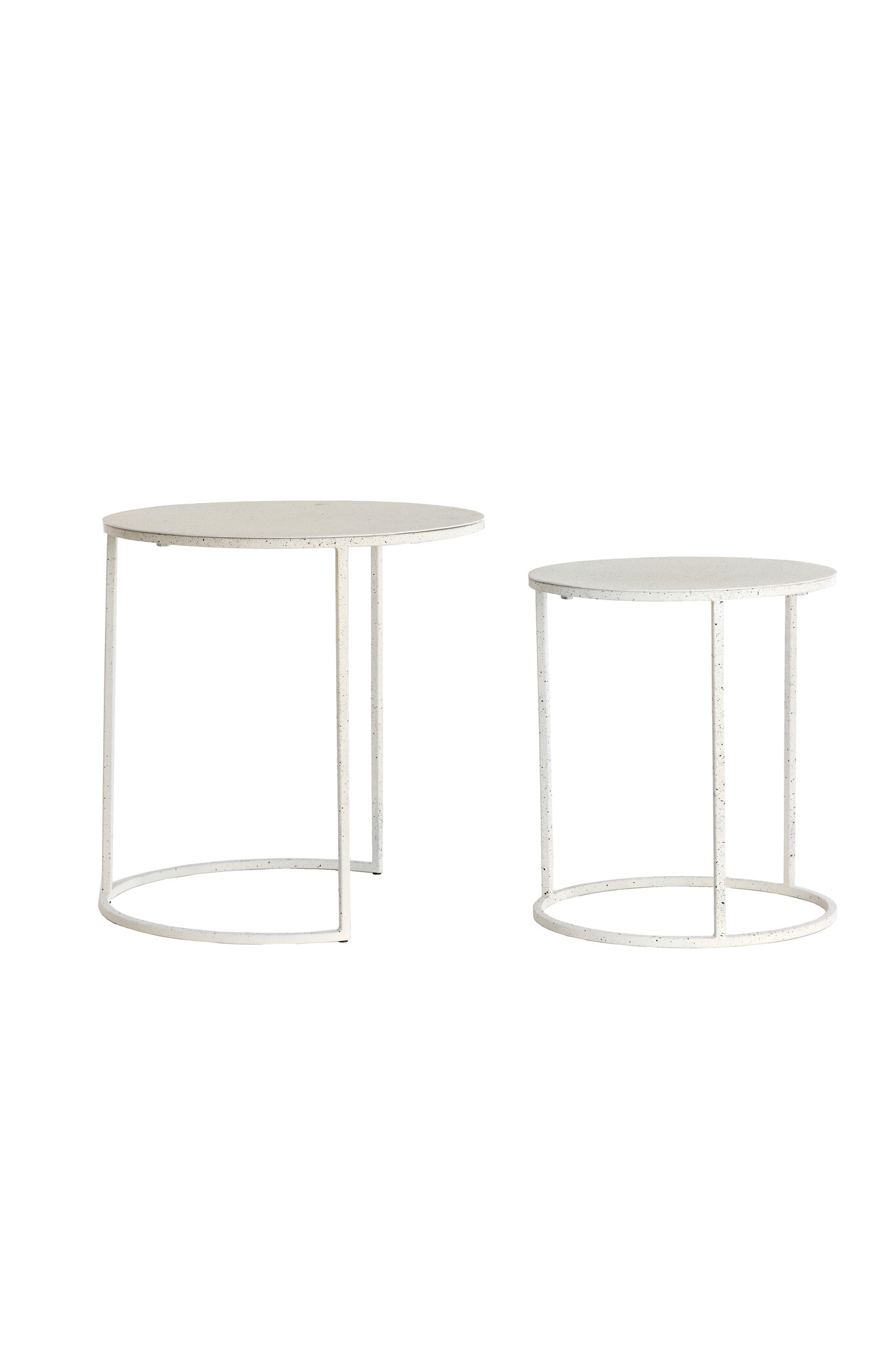 Light & Living - Bijzettafel SADAR - Ø52x46cm - Wit - Set van 2