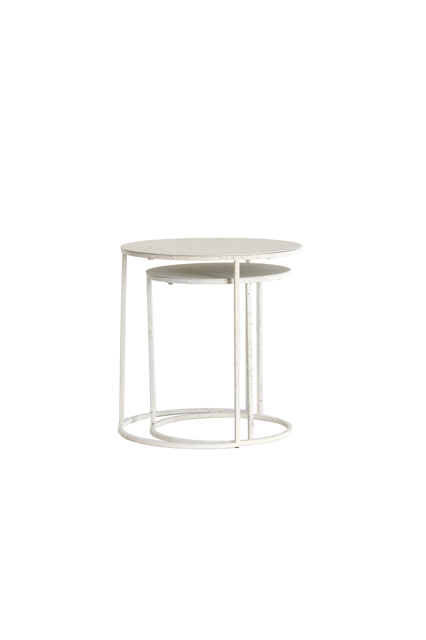 Light & Living - Bijzettafel SADAR - Ø52x46cm - Wit - Set van 2