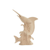Light & Living - Ornament SWORDFISH - 33x16.5x43.5cm - Wit