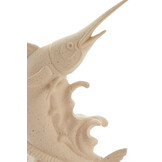 Light & Living - Ornament SWORDFISH - 33x16.5x43.5cm - Wit