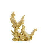 Light & Living - Ornament BIRDS - 43x21x43cm - Geel