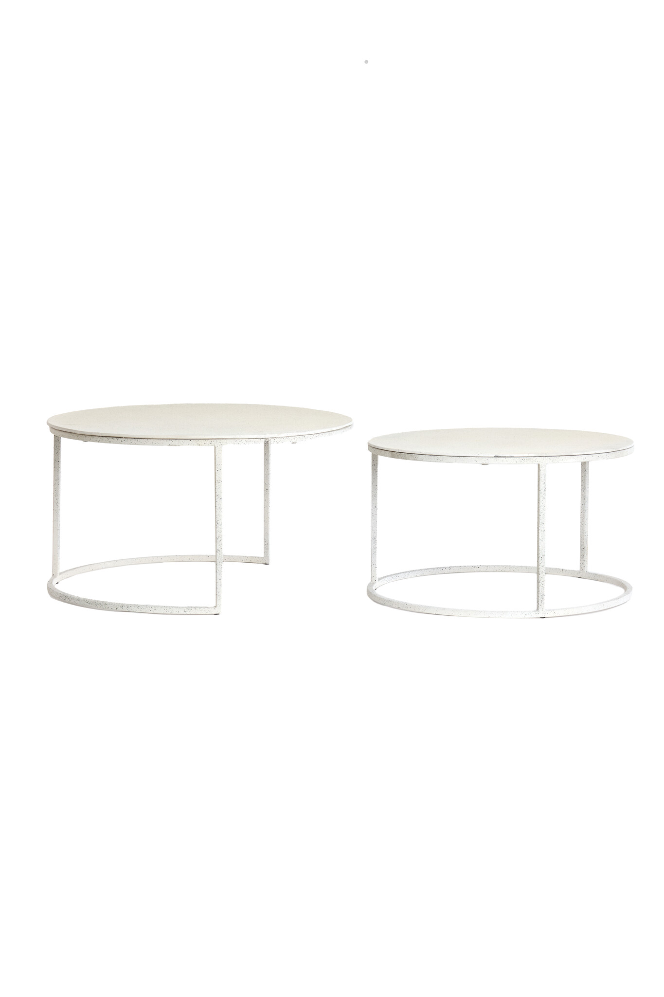 Light & Living - Salontafel SADAR - Ø75x42cm - Wit - Set van 2