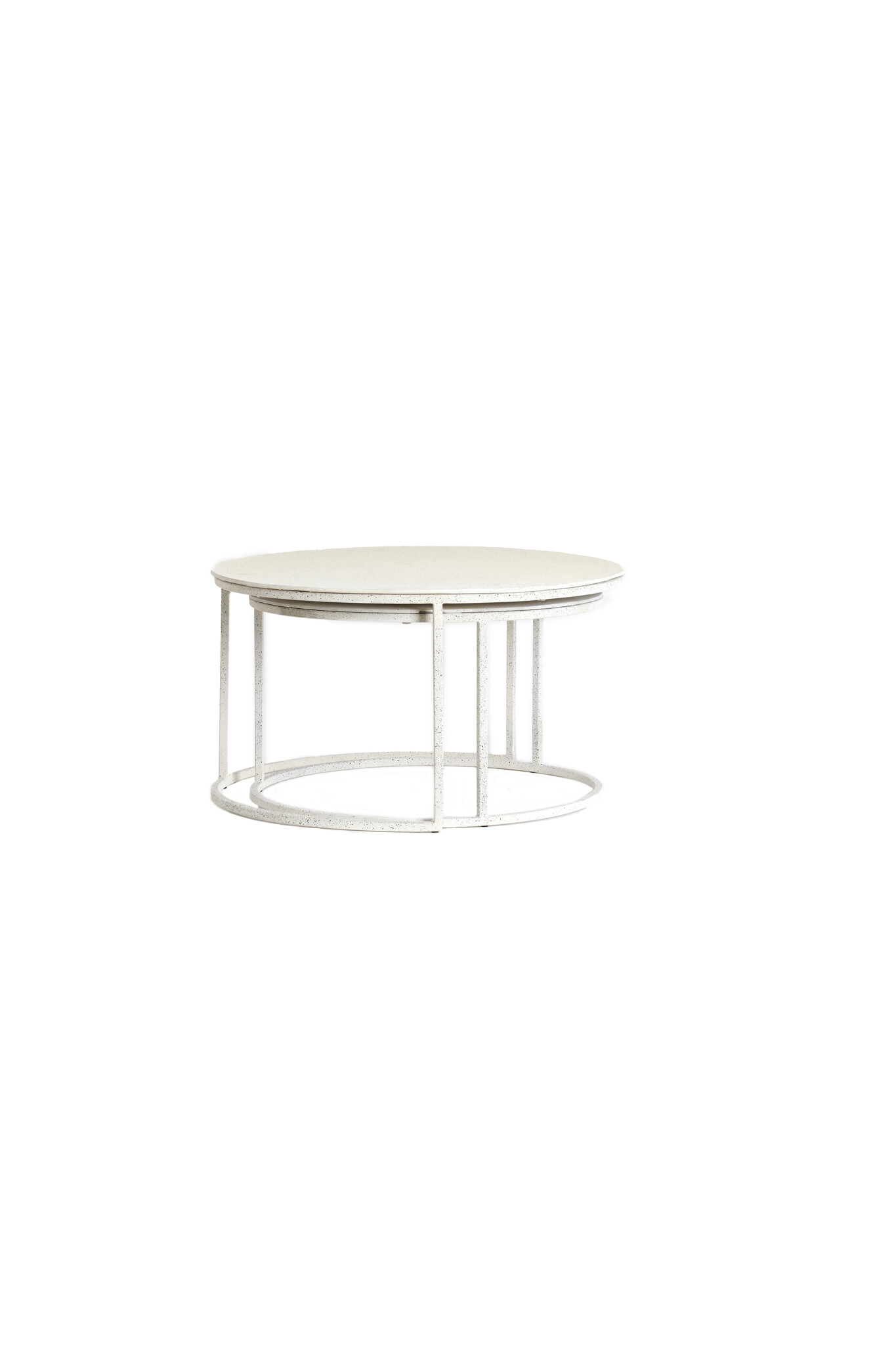 Light & Living - Salontafel SADAR - Ø75x42cm - Wit - Set van 2