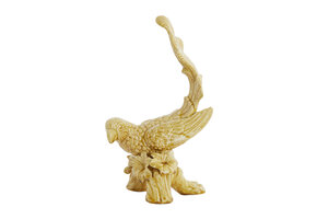 Light & Living - Ornament BIRD - 21.5x17x35cm - Geel