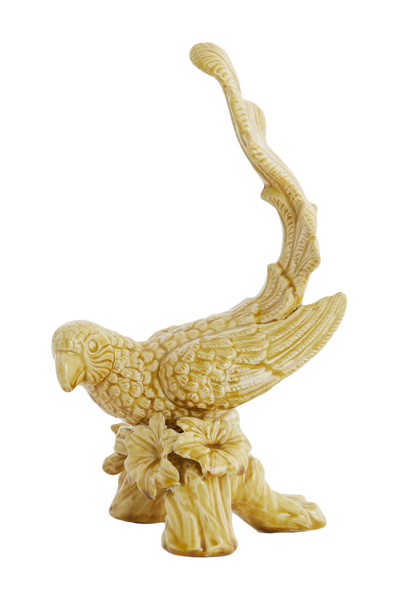 Light & Living - Ornament BIRD - 21.5x17x35cm - Geel