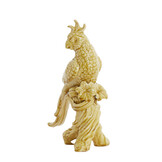 Light & Living - Ornament BIRD - 22.5x14x39cm - Geel