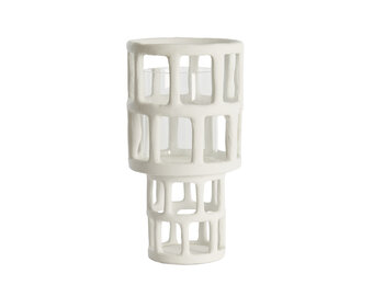 Light & Living - Windlicht ALIMOS - Ø18.5x34.5cm - Wit