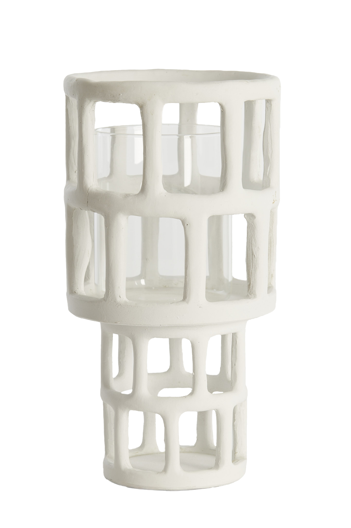 Light & Living - Windlicht ALIMOS - Ø18.5x34.5cm - Wit