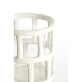 Light & Living - Windlicht ALIMOS - Ø18.5x34.5cm - Wit