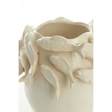 Light & Living - Vaas FISH - 29x28.5x27cm - Wit