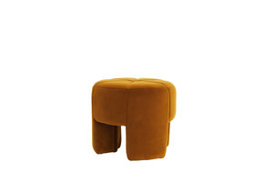 Light & Living - Poef BATOEMI - Ø51x45cm - Oranje