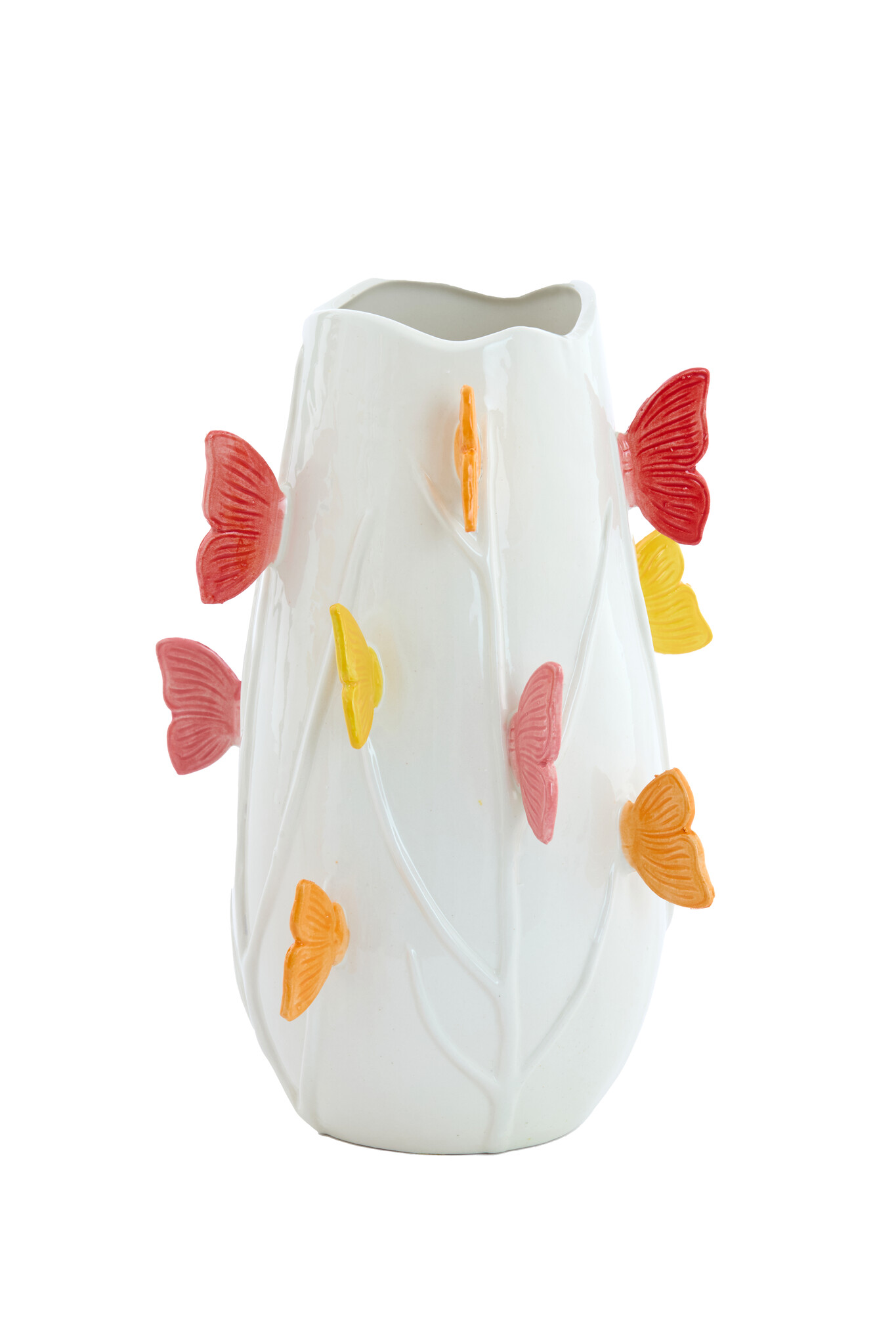 Light & Living - Vaas BORBOLETA - 22.5x21x32cm - Wit